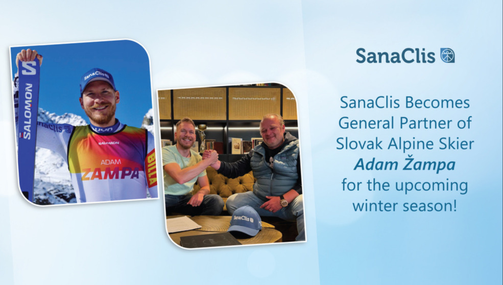 SanaClis Becomes General Partner of Slovak Alpine Skier Adam Žampa, Banner