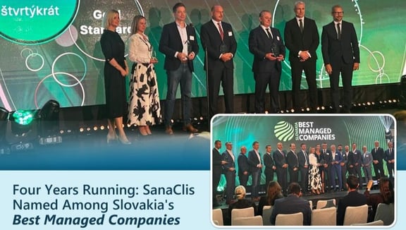 Four Years Running: SanaClis Named Among Slovakia's Best Managed Companies, Banner