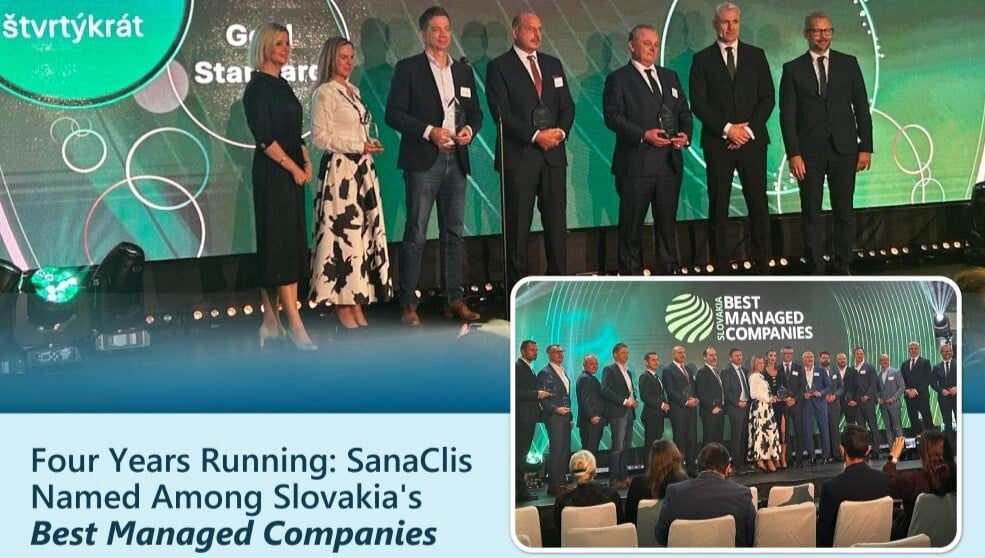 Four Years Running: SanaClis Named Among Slovakia's Best Managed Companies, Banner