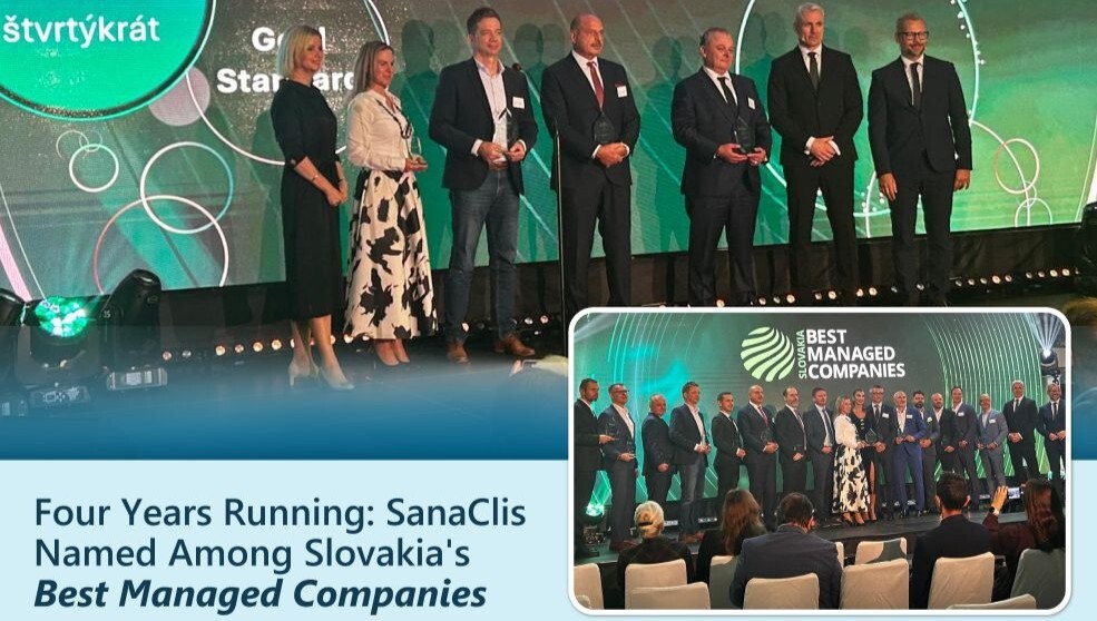 Four Years Running: SanaClis Named Among Slovakia's Best Managed Companies, Banner